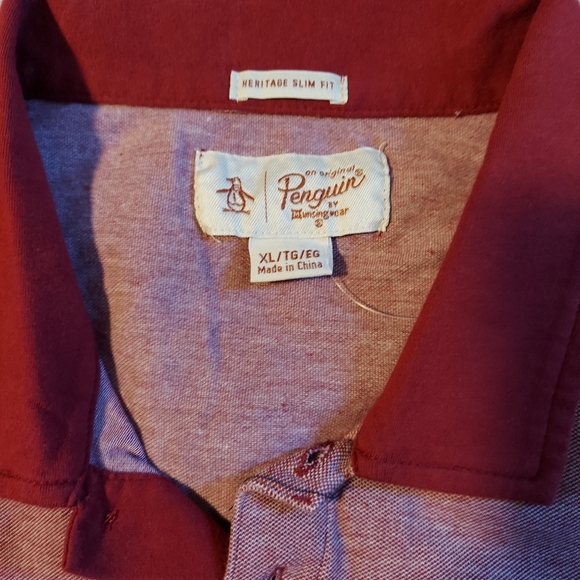 NWT Men's XL Original Penguin Red Polo Shirt - Picture 3 of 3